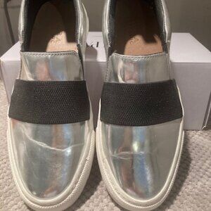 Zara chrome slip-on sneakers